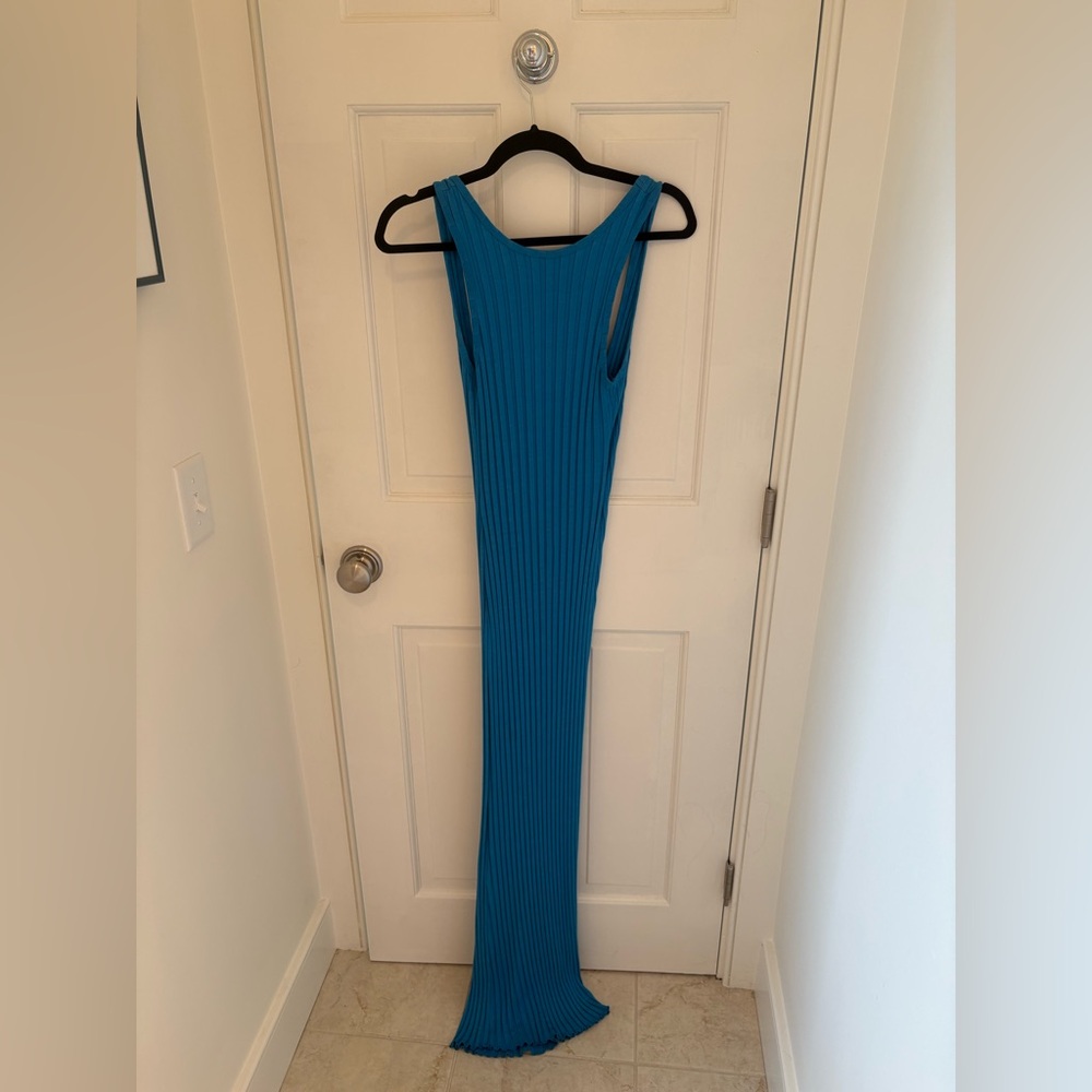 Simon Miller Ribbed Maxi Dress in Bright Blue - Picture 3 of 5